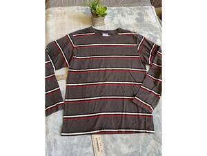 Simply Basic Long Sleeve Striped Shirt Youth Size 12/14